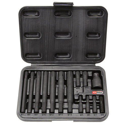 KS Tools 911.4306 5/16-inch Classic Bit Set Ribe (14 Pieces)