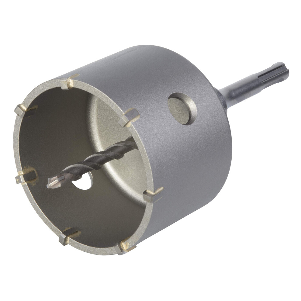 Wolfcraft Annular Bit, Tungsten Carbide Tipped, With Sds Plus Mandrel I 5481000 I For Electrical And Plumbing Installations In Concrete, Brick Walls