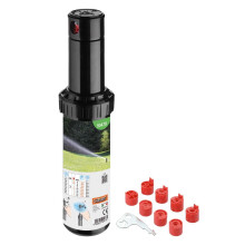 Claber Turbine Sprinkler, 30-360? Rotation, 450 m2, Plastic, Nero/Arancione/Grigio