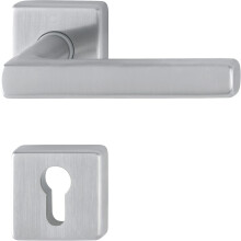 HOPPE 3675290 PZ, 37-42, Dallas Handle Set with Rosettes (Profile Cylinder), matt Stainless Steel, stainlesssteel