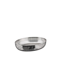 Alessi PCH06/26 - Design Oval Fruit Bowl, 18/10 Stainless Steel, 26 cm