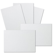 A6 Postcards / Singles - White - 105 x 148 mm - 250 gr - matte linen hammered 200 St?ck Wei? - leinen