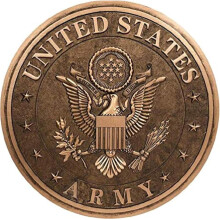 Spoontiques - Garden D?cor - U.S. Army Bronze Tone Stepping Stone - Decorative Stone for Garden