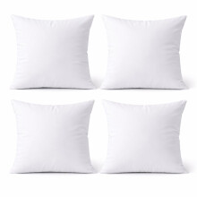 Fabornus Premium 18 x 18 Throw Pillow Inserts, Set of 4 Hypoallergenic Square Form Decorative Pillows for Sofa Couch Bed and Chair 18 inches