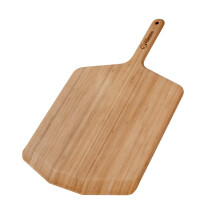 Chef Pomodoro Wooden Pizza Peel 14 inch (35.5 cm), Homemade Wood Paddle, Board with Handle, Indoor and Outdoor Oven Accessories, Spatula Gourmet Prep