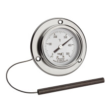 TFA Dostmann Analogue Stainless Steel Pizza Thermometer 14.1036 for Pizza Oven, Stone Oven, Wood Oven or Grill/Smoker, up to 500 ?C, with Cable