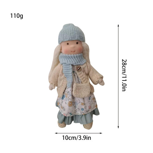 Boneca de pelúcia artesanal com roupa de tricô de 30 cm (12 polegadas). 2