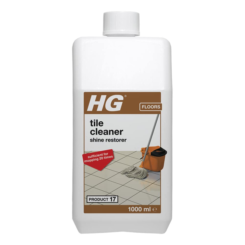 Hg Shine Restoring Tile Cleaner - Concentrated Mopping Cleaner - For All Types Of Tile Floors - 1L