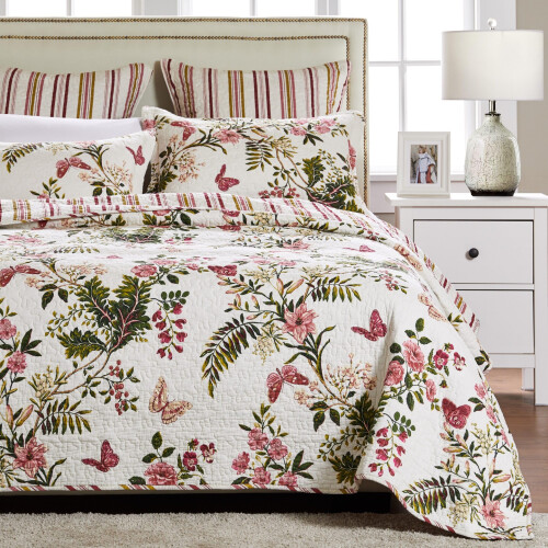 Greenland Home Quilt Set, Cotton, Multi, Twin