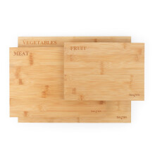 Salter Wooden Chopping Board Set - 3 Piece Cutting Board Set, Index Boards For Meat, Fruit, Vegetables, Protect Kitchen Worktop Surface, Rustic Design