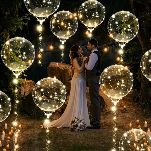 20-Pc LED Bubble Balloon Set with Lights 1