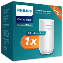 PHILIPS Water X-Guard On Tap Water Filter Cartridge, AWP315, Removes up to 99% of Bacteria, 1200 Litre capacity, Plastic, 1 piece, 2 years warranty,