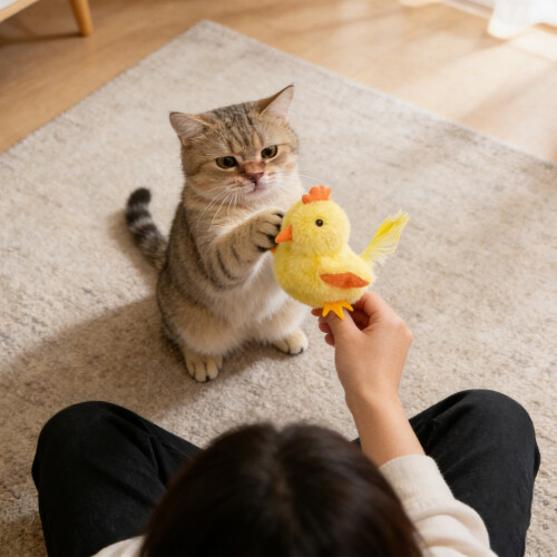 Flapping Bird Cat Toy, Rechargeable, 3 Modes 2