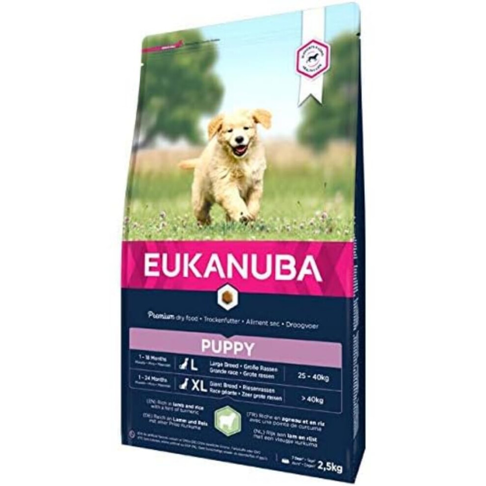 Eukanuba Complete Dry Dog Food For Puppy Large And Giant Breeds With Lamb And Rice 2.5 Kg