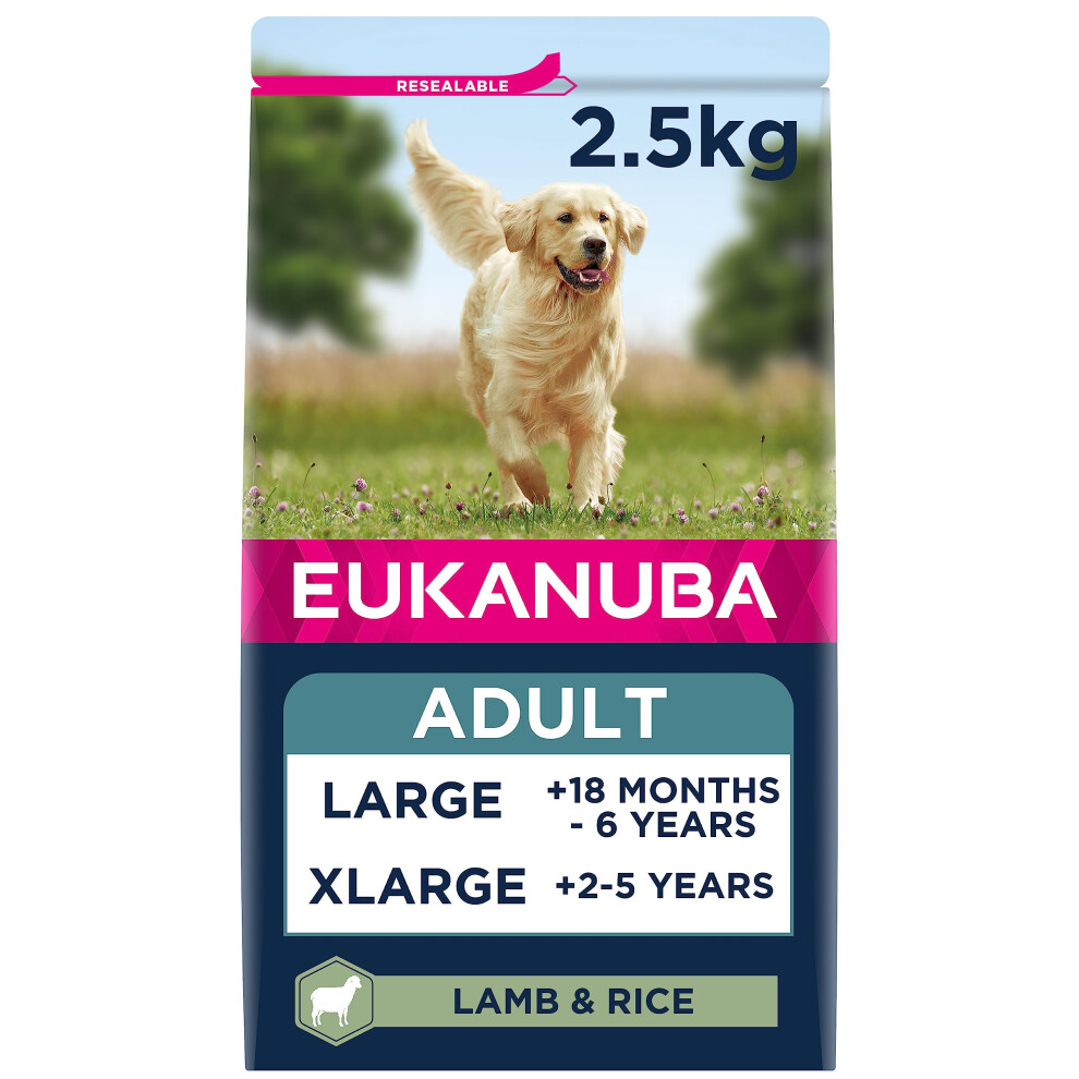 Eukanuba Complete Dry Dog Food For Adult Large And Giant Breeds With Lamb And Rice 2.5 Kg