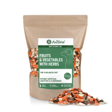 AniForte Barf Dog Food Mix, Fruit & Vegetables with herbs 1 kg for Dogs, Natural Raw Diet Food Supplement, Gluten and Grain Free without Artificial