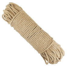 G2PLUS 6MM Thick Jute Rope, 50m Brown Natural Cord, 3-Ply Thick Jute Rope for Macrame, Cat Scratch Post, Garden Decoration