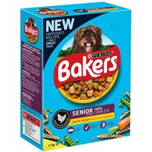 Bakers 2 x Senior with Tasty Chicken & Vegetables & Wholegrain, 1.1kg