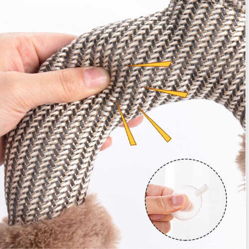 Brinquedo de linho para cães com apito, reforçado com pele sintética macia. 1