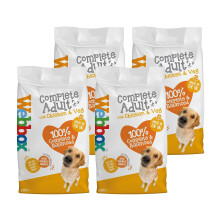 Webbox Complete Dry Dog Food (Adult), Chicken and Vegetables - Wholegrain Cereals with Added Calcium and Essential Oils, Made in the UK (4 x 2.5kg
