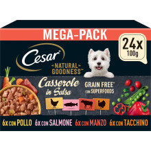 CESAR Natural Goodness Casserole Mixed Selection in Gravy 24x100g