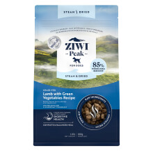 ZIWI Peak Steam & Dried Grass-fed Lamb with Green Vegetables, 800 g - High Protein, Grain Free Dog Food Dry, Raw Dog Food Alternative