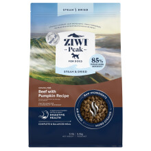 ZIWI Peak Steam & Dried Grass-fed Beef & Pumpkin, 3.2 kg - High Protein, Grain Free Dog Food Dry, Raw Dog Food Alternative