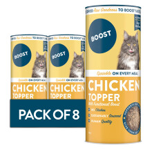 BOOST Pet Chicken Meal Topper for Cat Food - Freeze-Dried Grain-Free Meat Sprinkles Meal Add On for Cats, Flavour Enhancer, Made with Real Chicken,