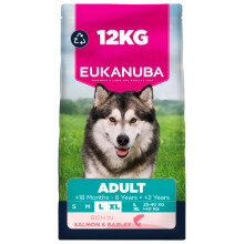 Eukanuba Salmon & Barley - Complete Dry Dog Food - For Adult Large & Giant Breed Dogs 12KG