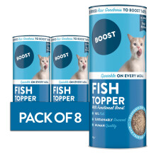 BOOST Pet Fish Meal Topper for Cat Food - Freeze-Dried Grain-Free Meat Sprinkles Meal Add On for Cats, Flavour Enhancer, Made with Real Fish, High in
