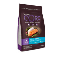 Wellness CORE Puppy Ocean 5kg, Salmon & White Fish ? Dry Dog Food for Small & Medium Breed Puppies, Grain-Free, Natural, Hypoallergenic, Protein-Rich,