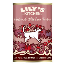Lily's Kitchen Made with Natural Ingredients Adult Wet Dog Food Tin Venison & Wild Boar Terrine 6 x 400g