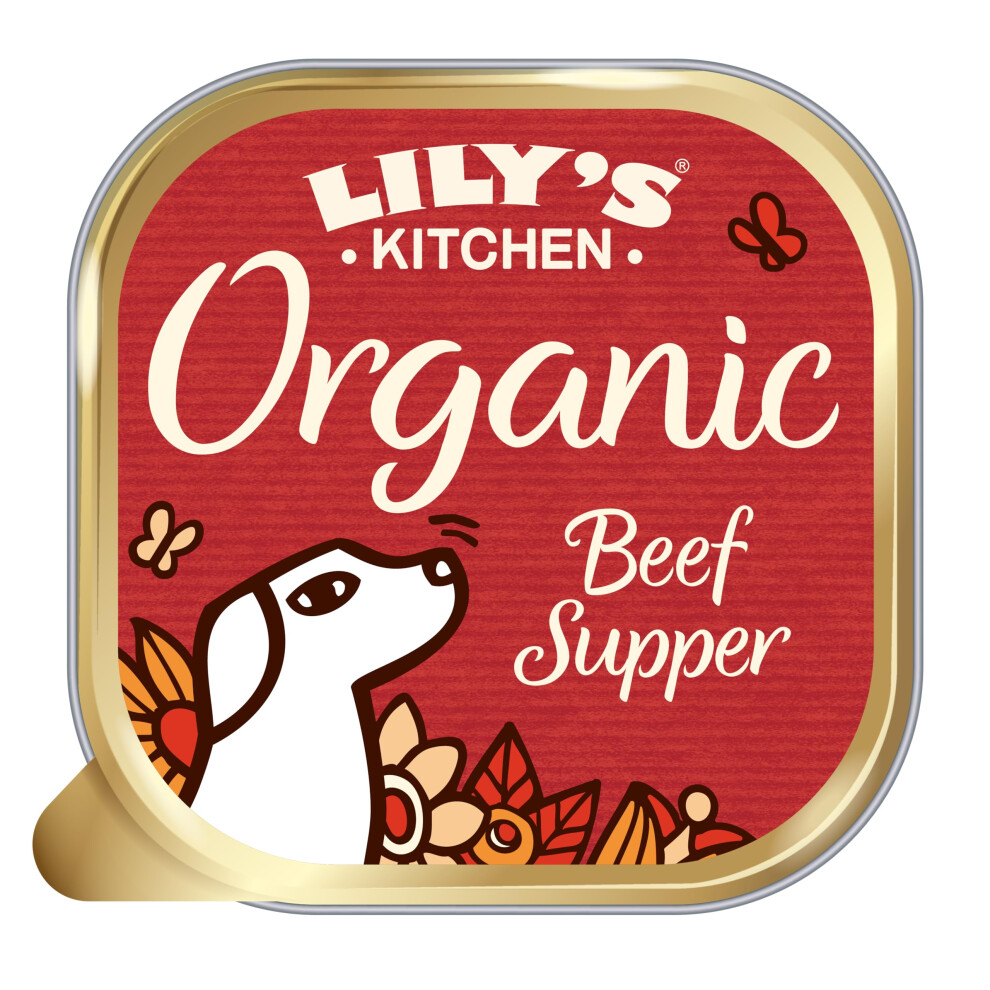 Lily's Kitchen Lily?S Kitchen Made With Natural Ingredients Adult Wet Dog Food Tray Organic Beef 11 X 150G