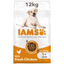 IAMS Adult Large Complete Dry Dog Food Chicken 12kg - With DentalCare System