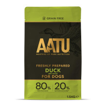 AATU 80/20 Complete Dry Dog Food, Duck 1.5kg - Dry Food Alternative to Raw Feeding, High Protein. No Nasties, No Fillers. (Packaging may vary).