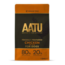 AATU Dog 80/20 Chicken 1.5kg x 1AATU 80/20 Complete Dry Dog Food, Chicken 1.5kg - Dry Food Alternative to Raw Feeding, High Protein. No Nasties, No
