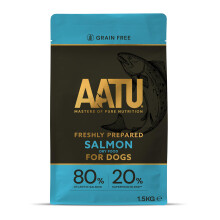 AATU 80/20 Complete Dry Dog Food, Salmon 1.5kg - Dry Food Alternative to Raw Feeding, High Protein. No Nasties, No Fillers. (Packaging may vary).
