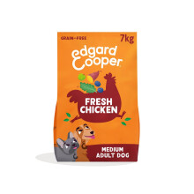 Edgard & Cooper Grain Free Dry Dog Food For Medium Breed Adult Dogs (7kg), Fresh Chicken, Balanced Fibre For Gut Health, With Apple, Sweet Potato,