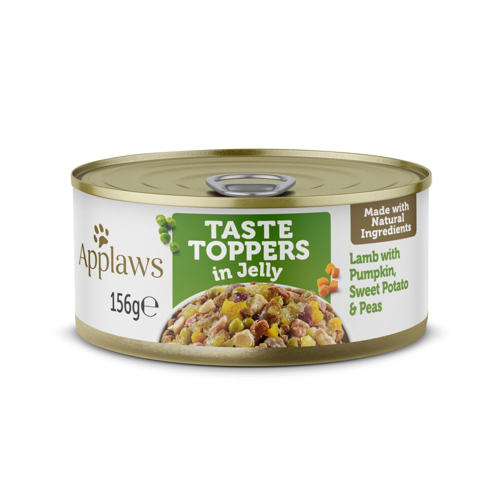 Applaws Natural Wet Dog Food Tins, Free Lamb With Vegetables In Jelly, 156G (Pack Of 12) Grain