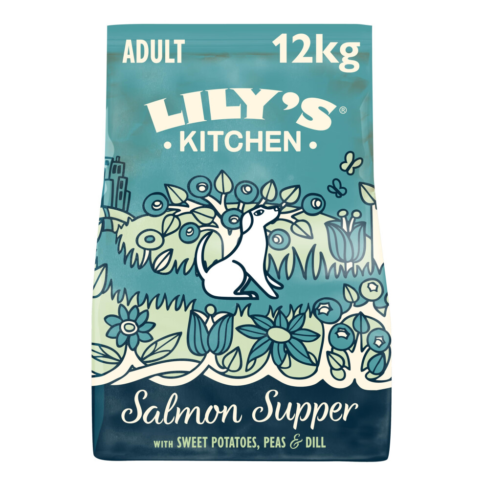 Lily's Kitchen Lily?S Kitchen Made With Natural Ingredients Adult Dry Dog Food Supper Balanced Nutrition 12Kg Bag Salmon