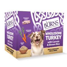 Burns Pet Nutrition Natural Wet Dog Food For Adult and Senior Dogs ? Wholesome Turkey and Potato 6 x 395 g