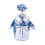 Roupa de Páscoa para ganso de varanda de 23 polegadas, vestido com estampa floral e chapéu para decoração de jardim e quintal. 3
