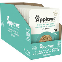 Applaws Cat Pouch Tuna Fillet & Whole Anchovy 12 x 70g 840g