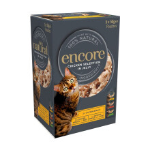 Encore 100% Natural Wet Cat Food Multipack, Chicken Selection in Jelly, 20x50g Pouches