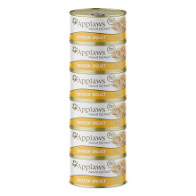 Applaws 100% Natural Wet Cat Food, Chicken Breast, 70g Tins Pack of 6