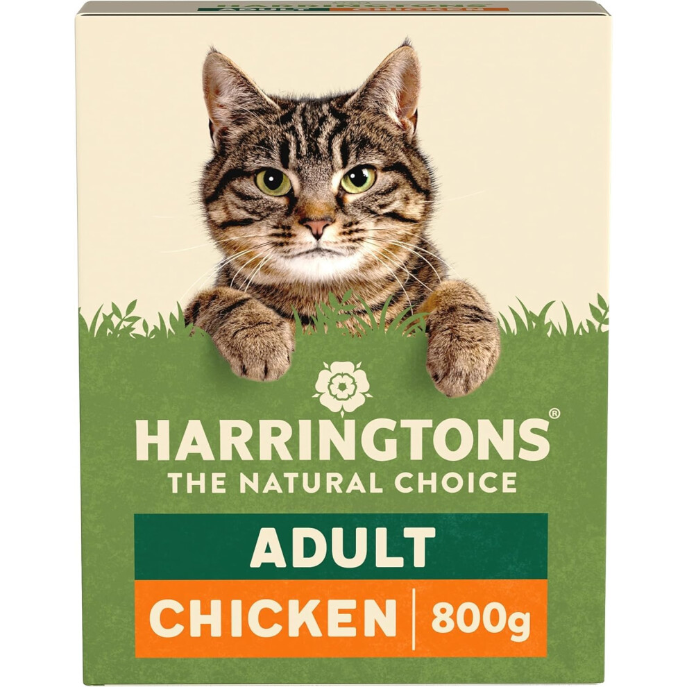 Harringtons Complete Dry Adult Cat Food Chicken 800G (Pack Of 5) - Tasty Natural Goodness
