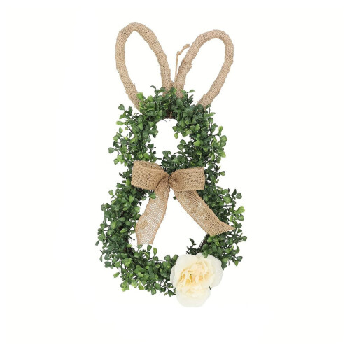 Easter Bunny Wreath Front Door Decor Reusable 1