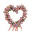 Pink Floral Heart Wreath with Grape Base 14 in 2