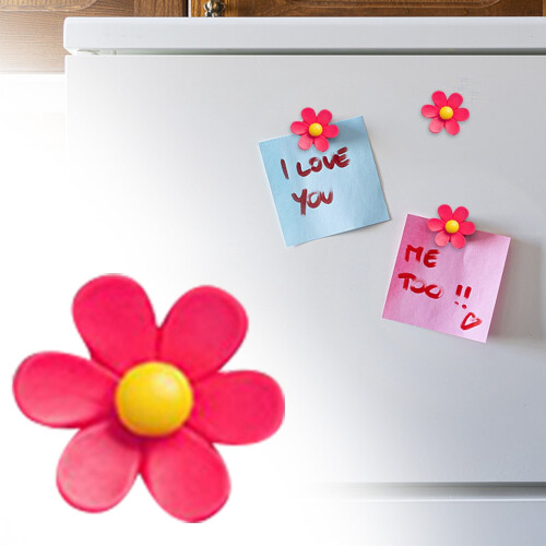 Flower Fridge Magnets Colorful 18 Pieces 1