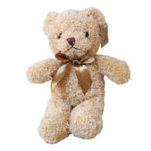 Ours en peluche avec nœud papillon, 30 cm, jaune